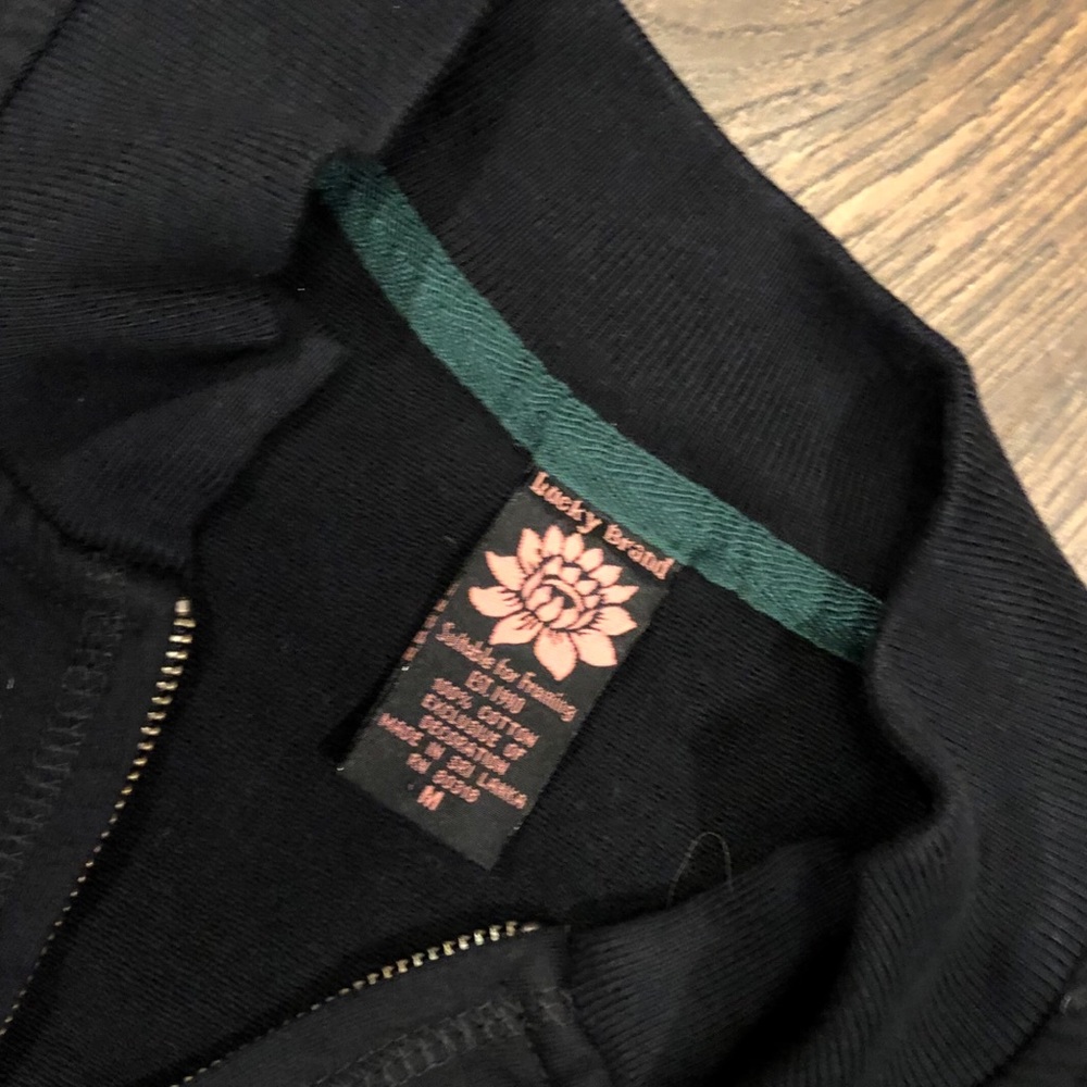 Lucky Brand Jacket NWOT Zip Unique Embroidered Dragon Design Size Medium - Picture 4 of 6